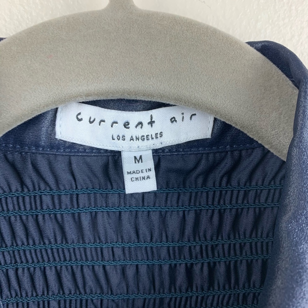 CURRENT AIR LOS ANGELES Metallic Blue Blouse - Picture 2 of 5
